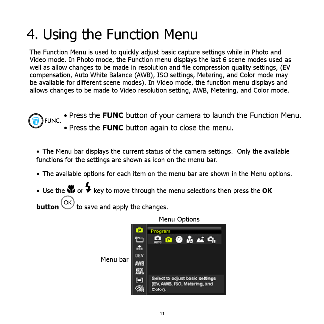 HP CC-450 manual Using the Function Menu 