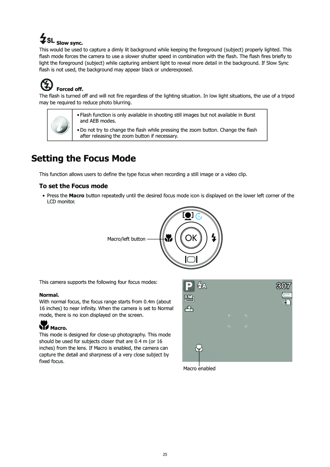 HP CC-450 manual Setting the Focus Mode, To set the Focus mode 