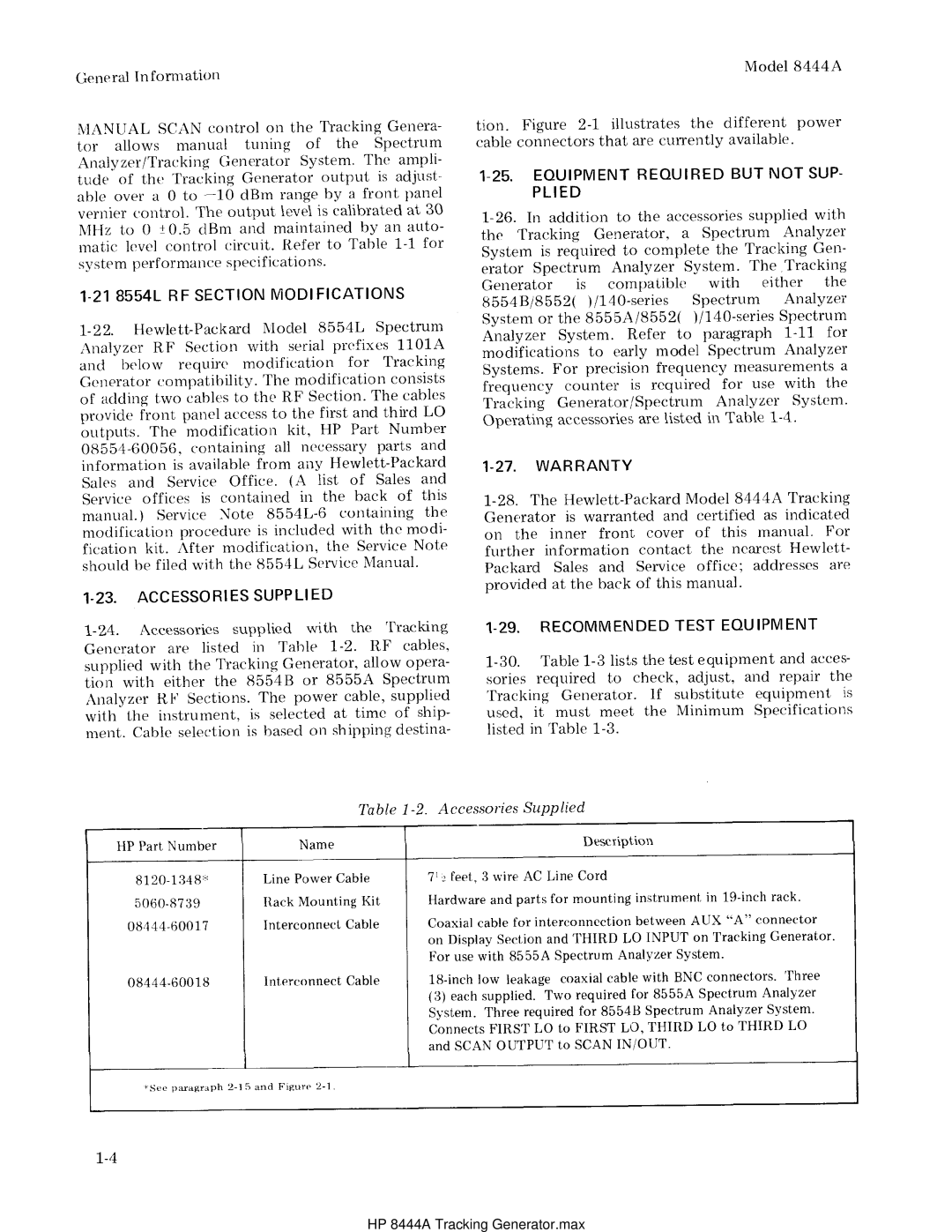 HP Child Tracker 8444A manual HP 8444A Tracking Generator.max 