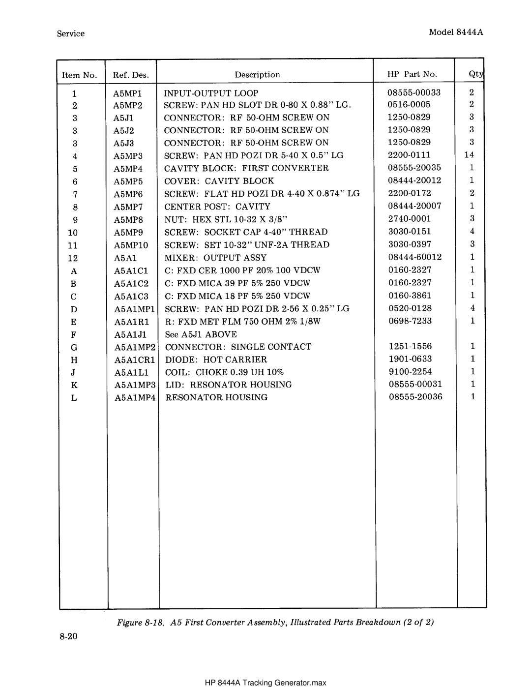 HP Child Tracker 8444A manual HP 8444A Tracking Generator.max 