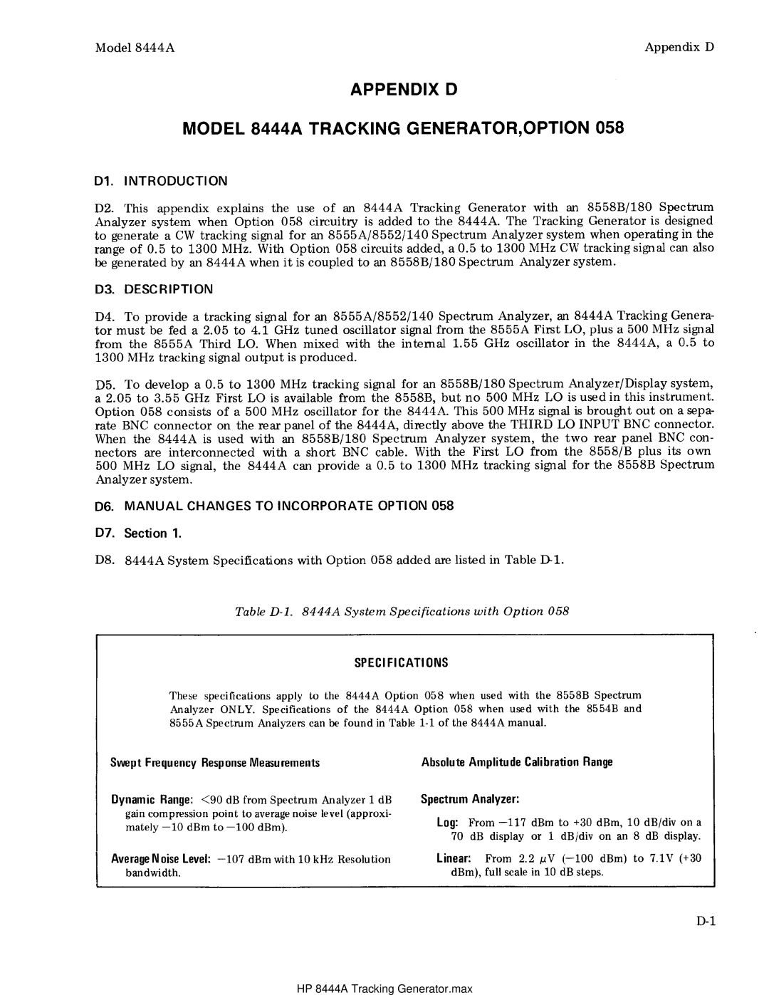 HP Child Tracker 8444A manual HP 8444A Tracking Generator.max 