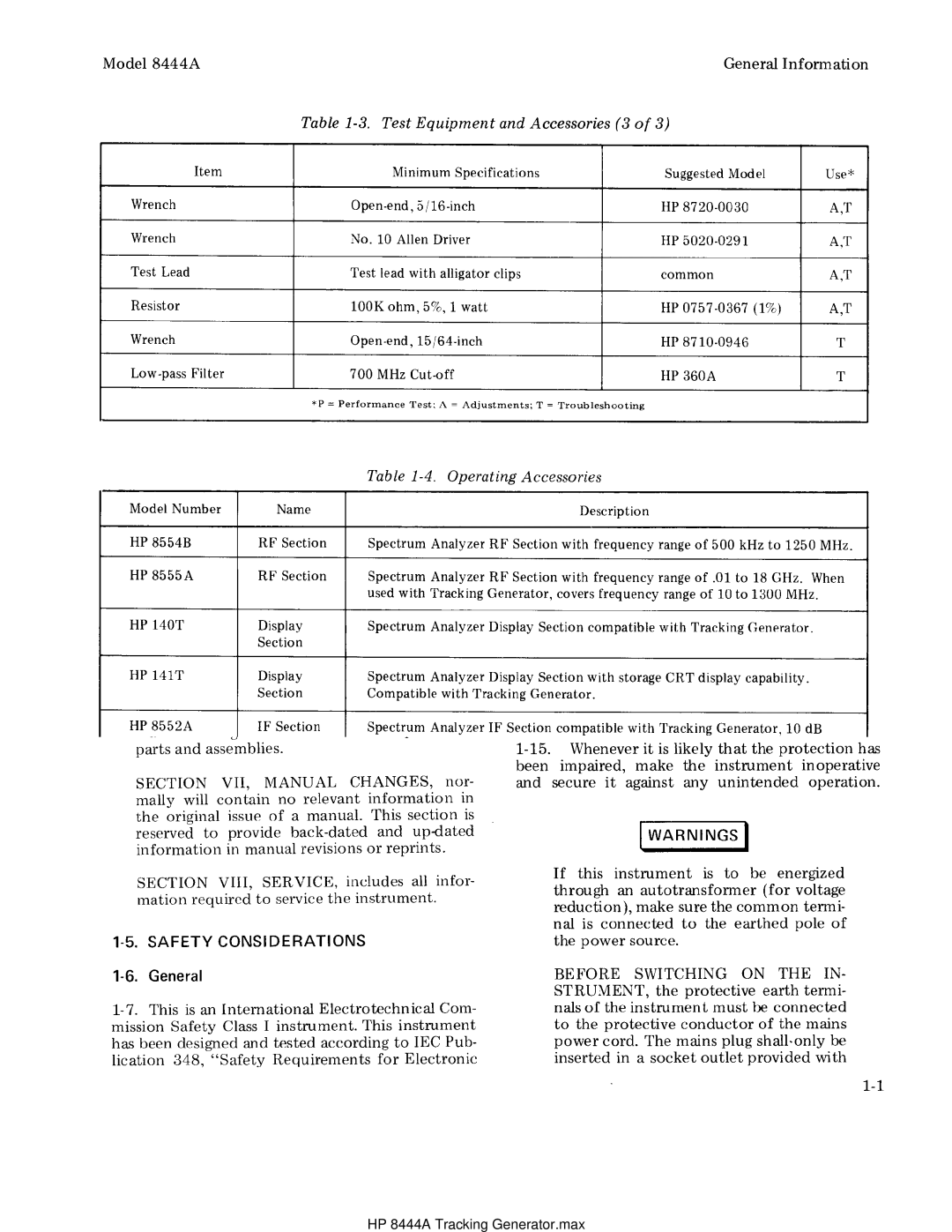 HP Child Tracker 8444A manual HP 8444A Tracking Generator.max 