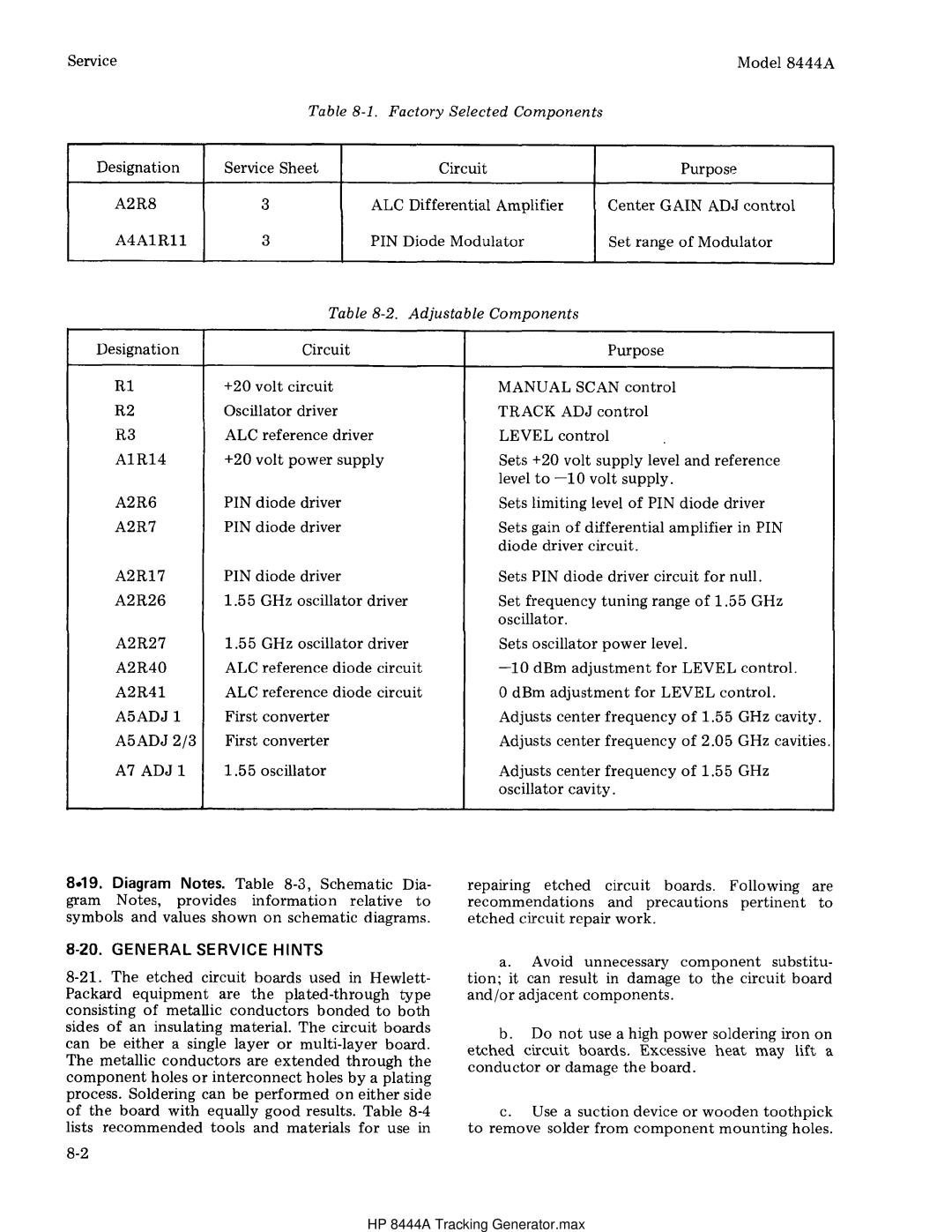 HP Child Tracker 8444A manual HP 8444A Tracking Generator.max 