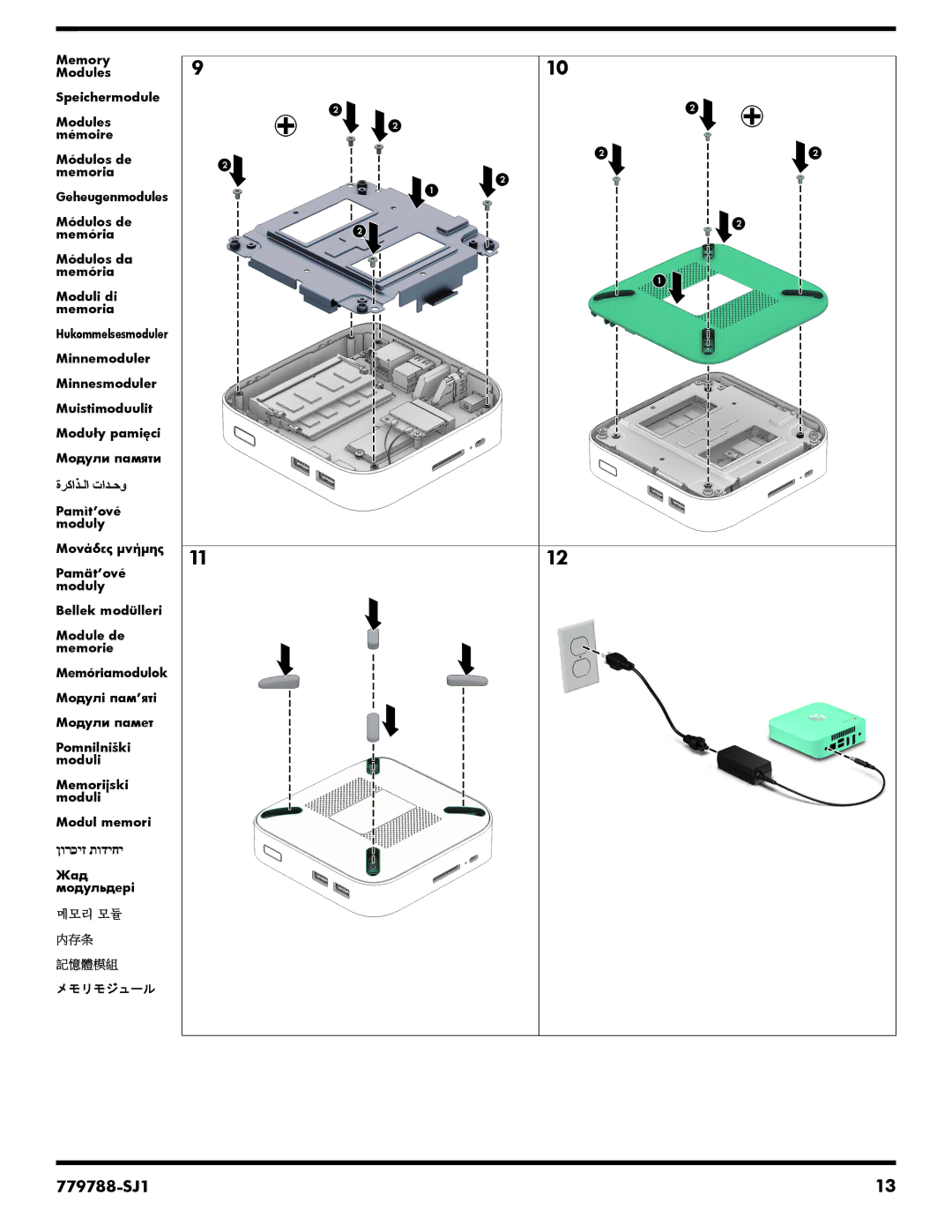 HP Chromebox manual 779788-SJ1 