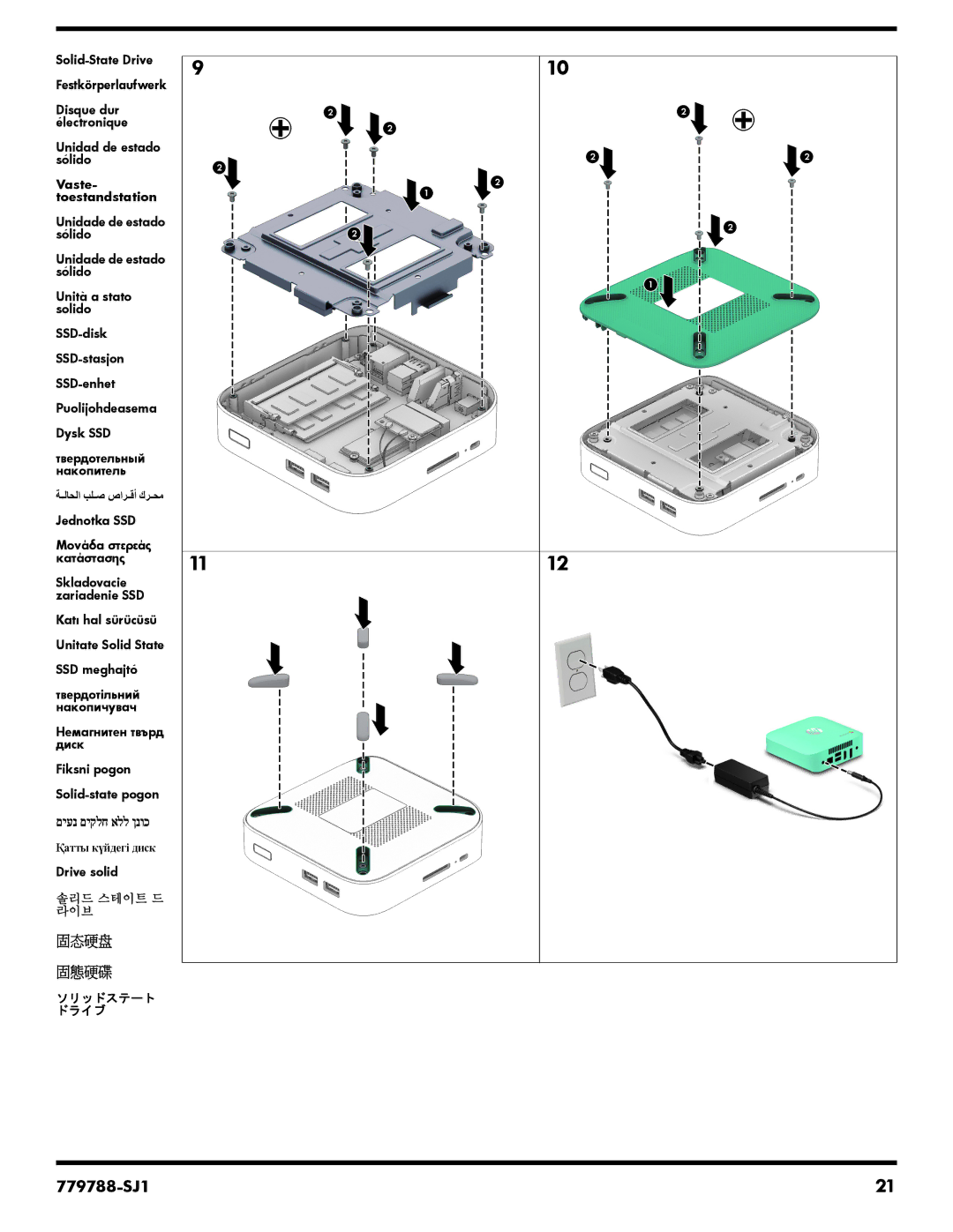 HP Chromebox manual ソリッドステート ドライブ 