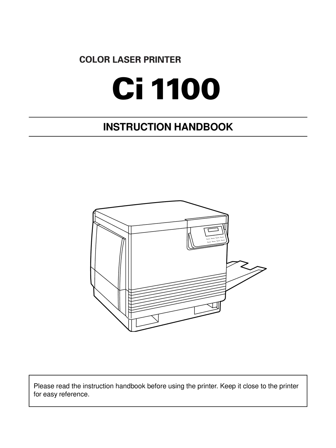 HP Ci 1100 manual Instruction Handbook 