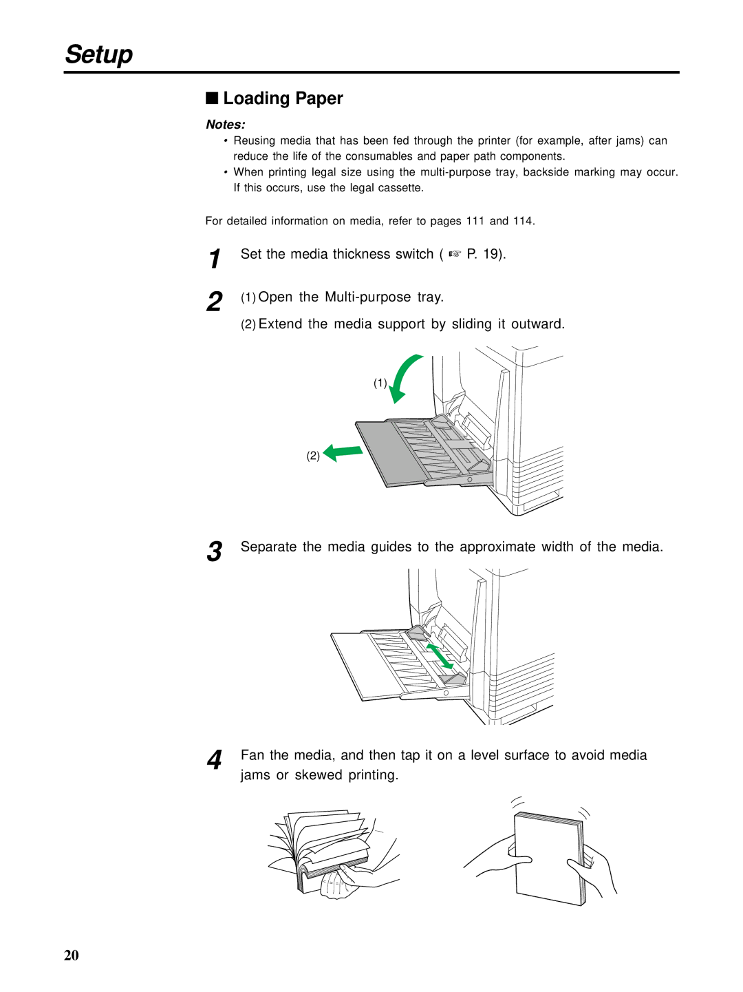 HP Ci 1100 manual Loading Paper 