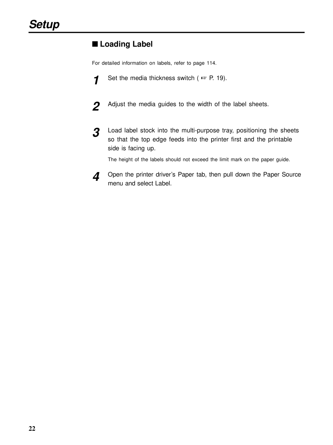 HP Ci 1100 manual Loading Label 