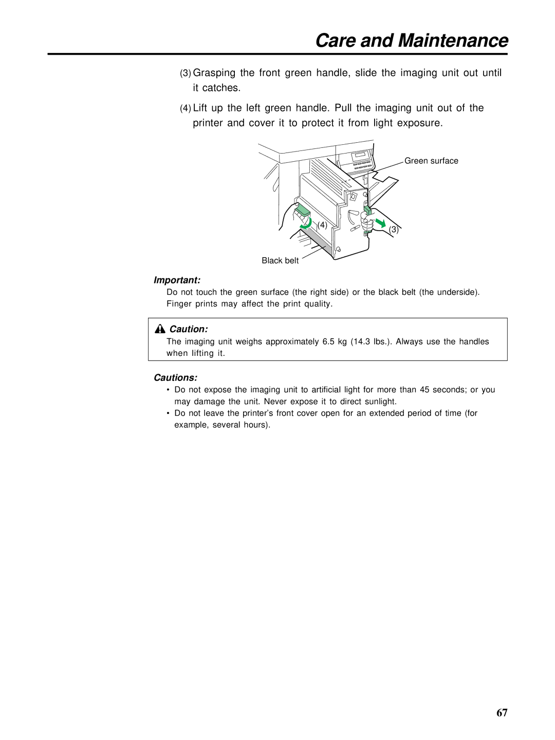 HP Ci 1100 manual Care and Maintenance 