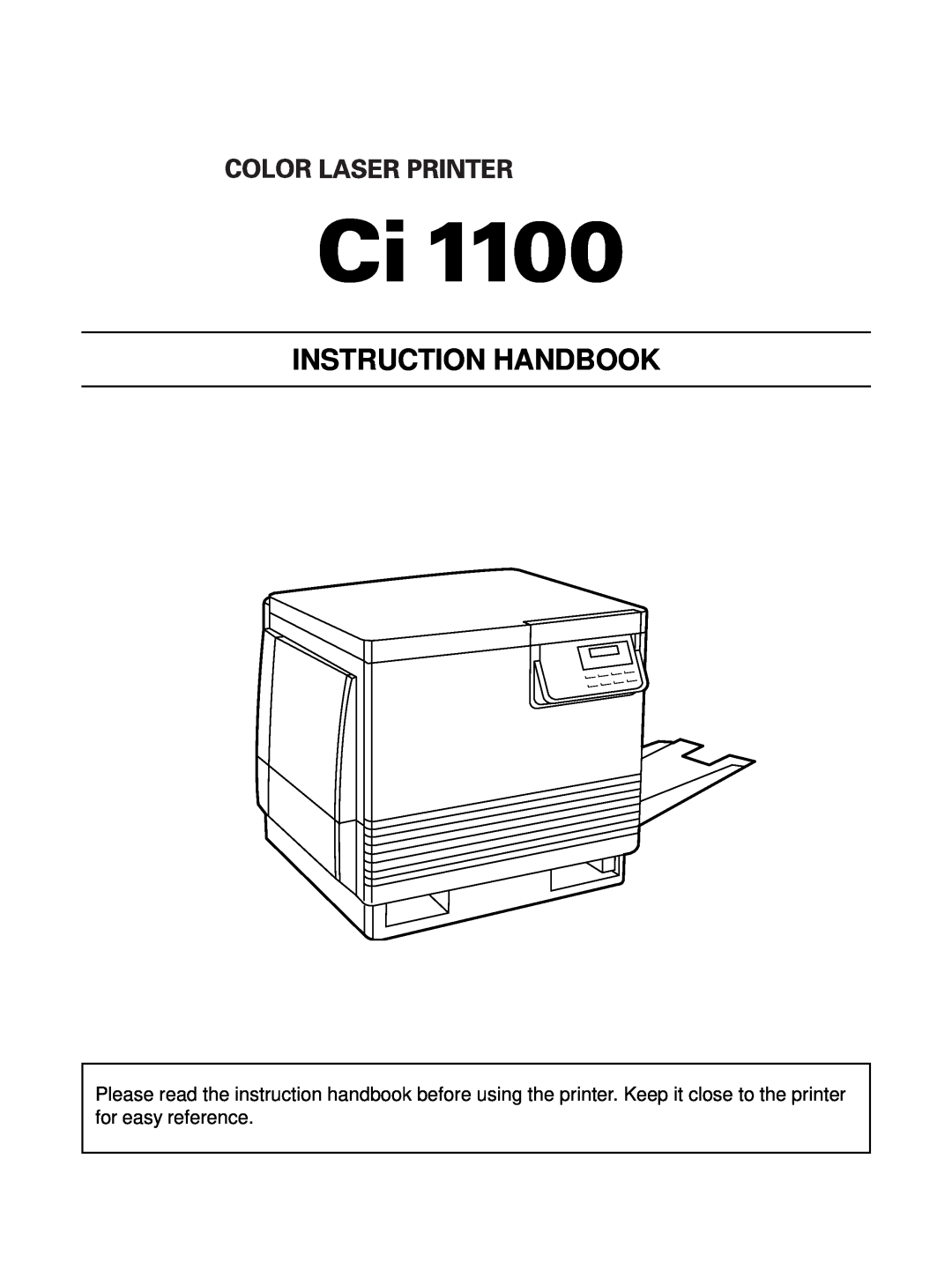 HP Ci 1100 manual Instruction Handbook 