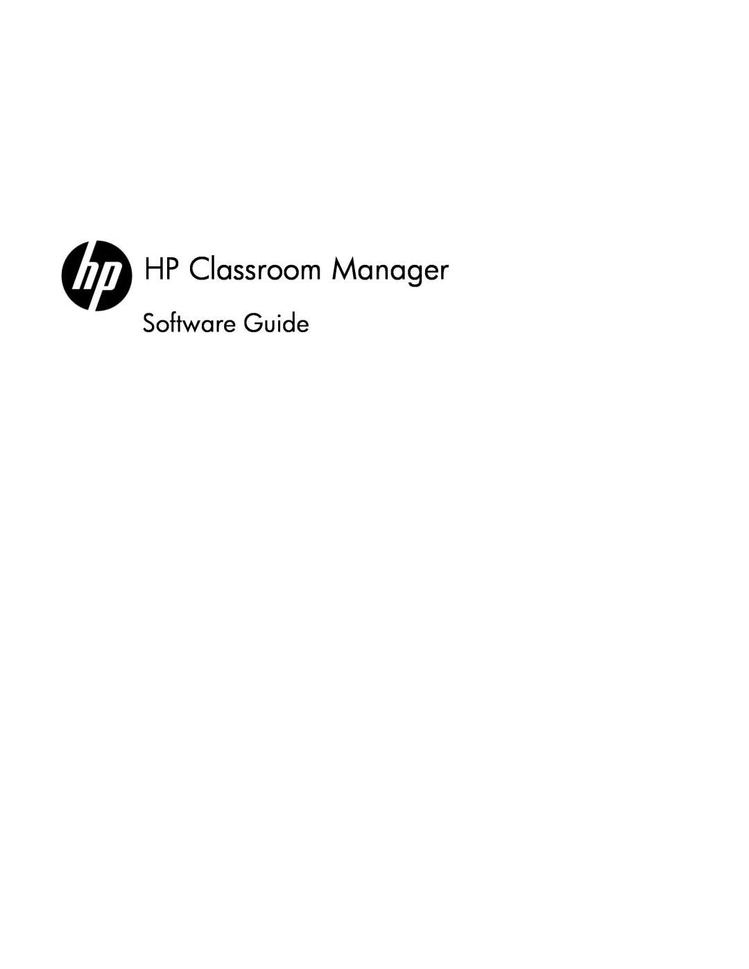 HP manual HP Classroom Manager, Software Guide 