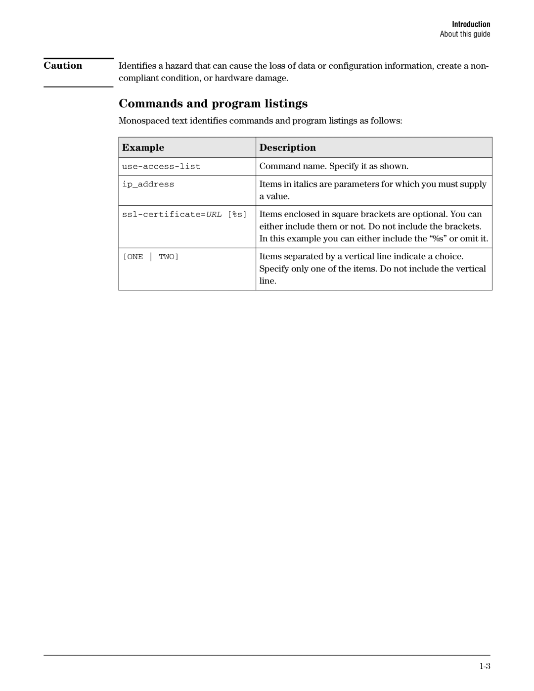 HP Client Bridge M111 manual Commands and program listings, Example Description 