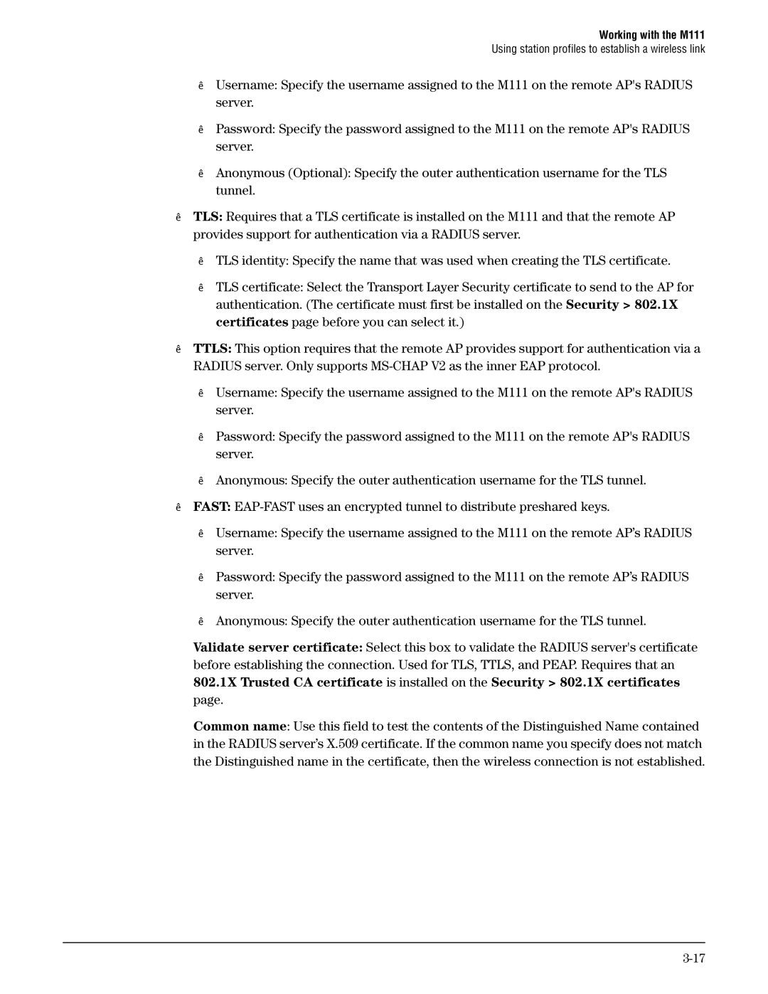 HP Client Bridge M111 manual Working with the M111 