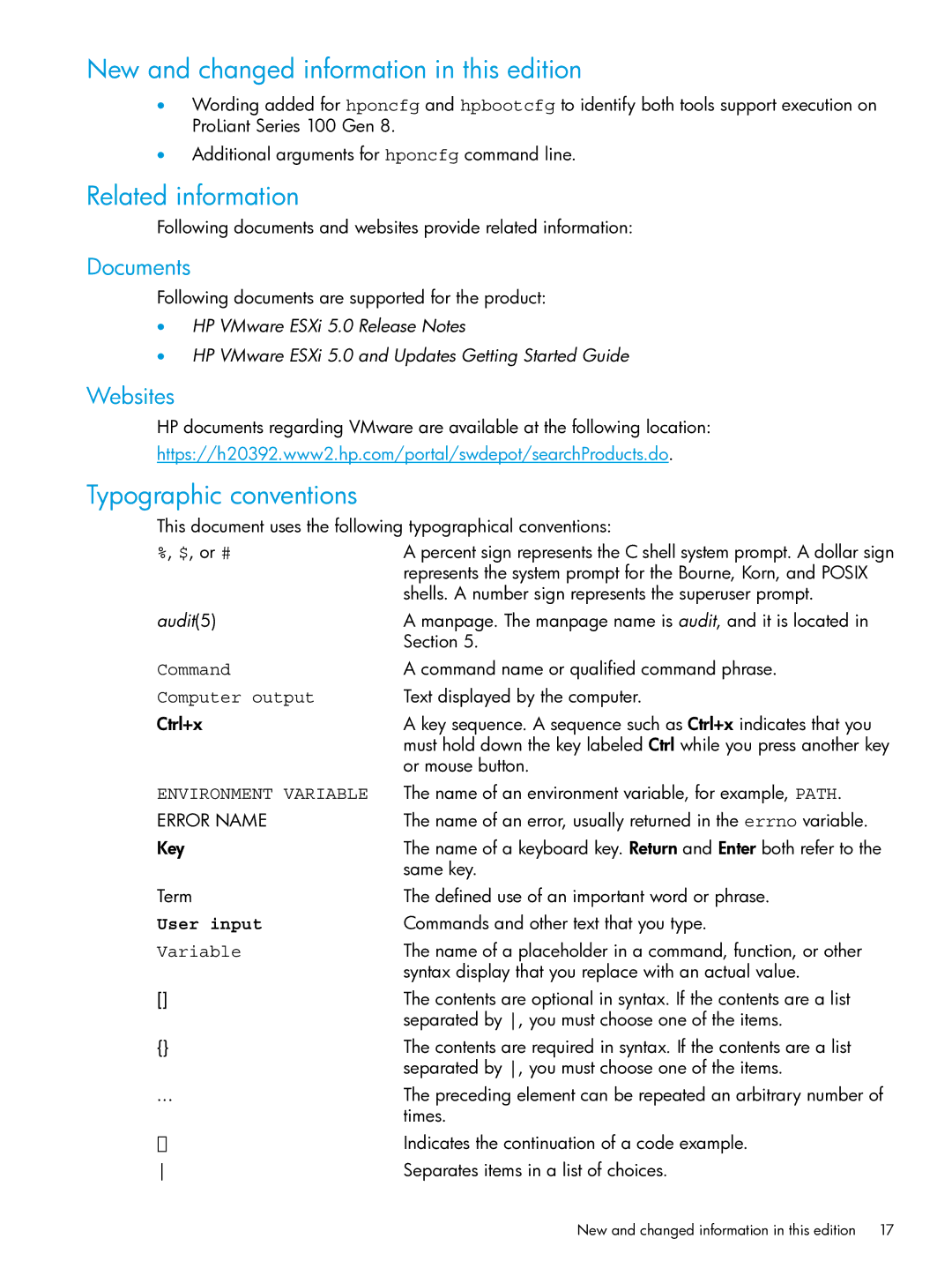 HP Client Virtualization with VMware View and VMware ThinApp manual New and changed information in this edition, Documents 