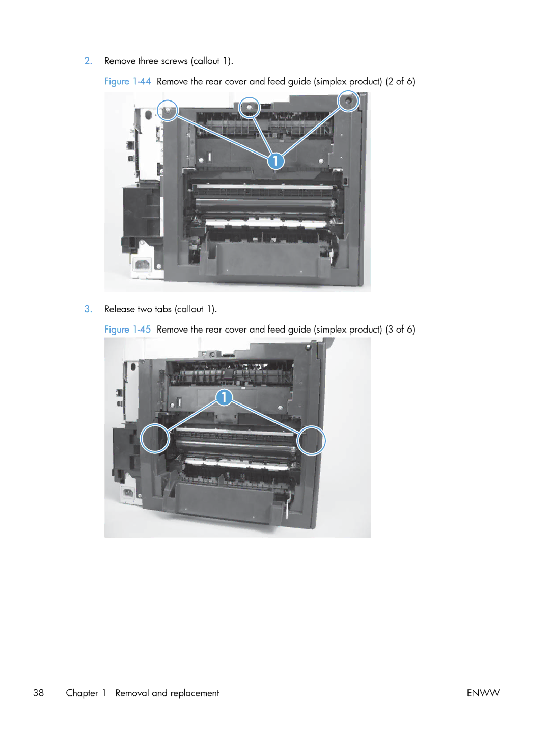 HP M475 CE863A, CLJ M375NW PRO 300 CE903A#BGJ manual Remove three screws callout 