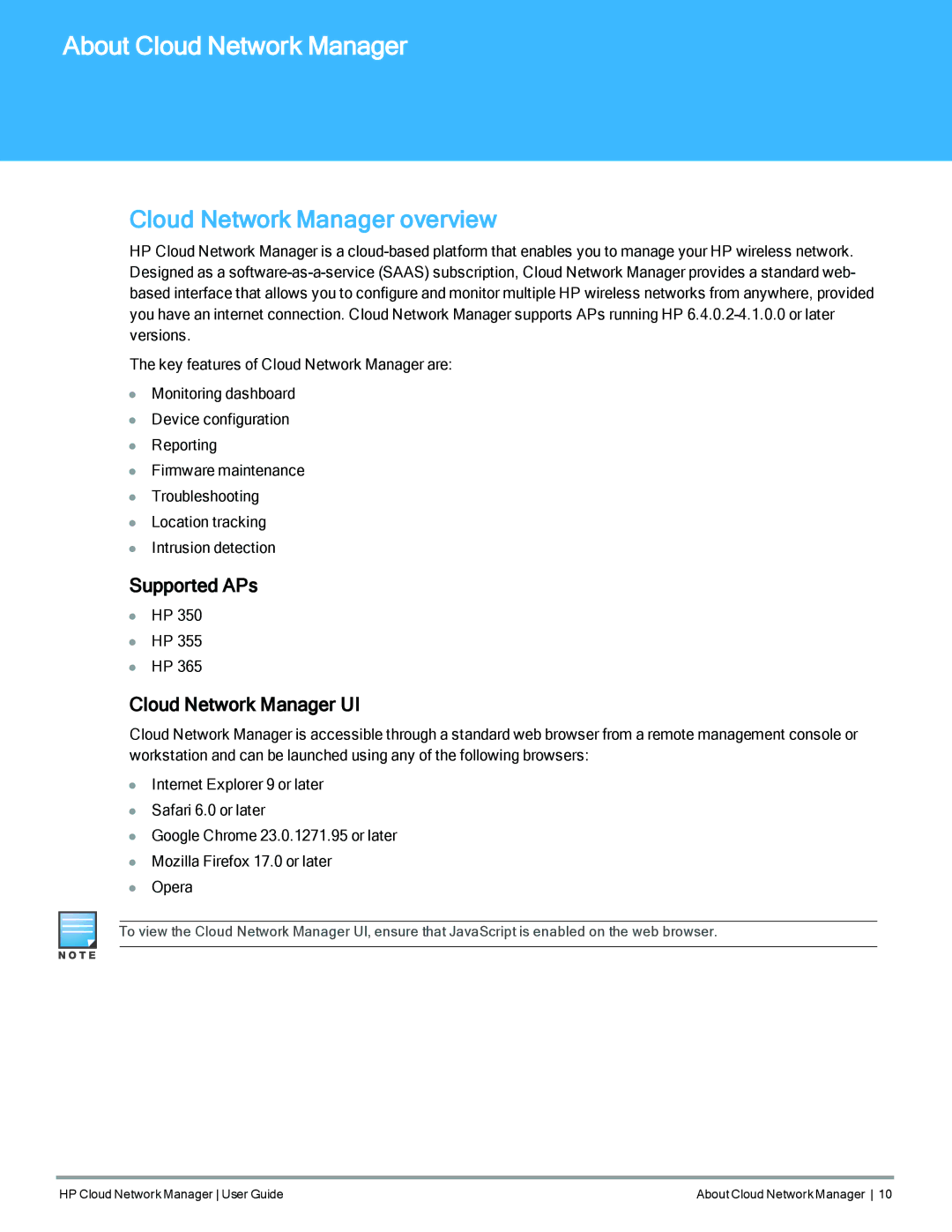 HP Cloud Network Manager Software manual About Cloud Network Manager, Cloud Network Manager overview 