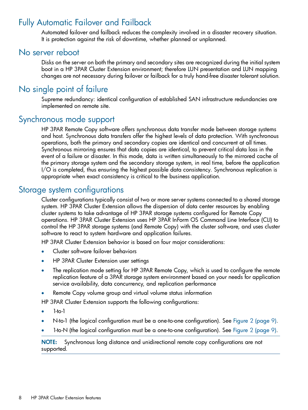 HP Cluster Software manual Fully Automatic Failover and Failback, No server reboot, No single point of failure 