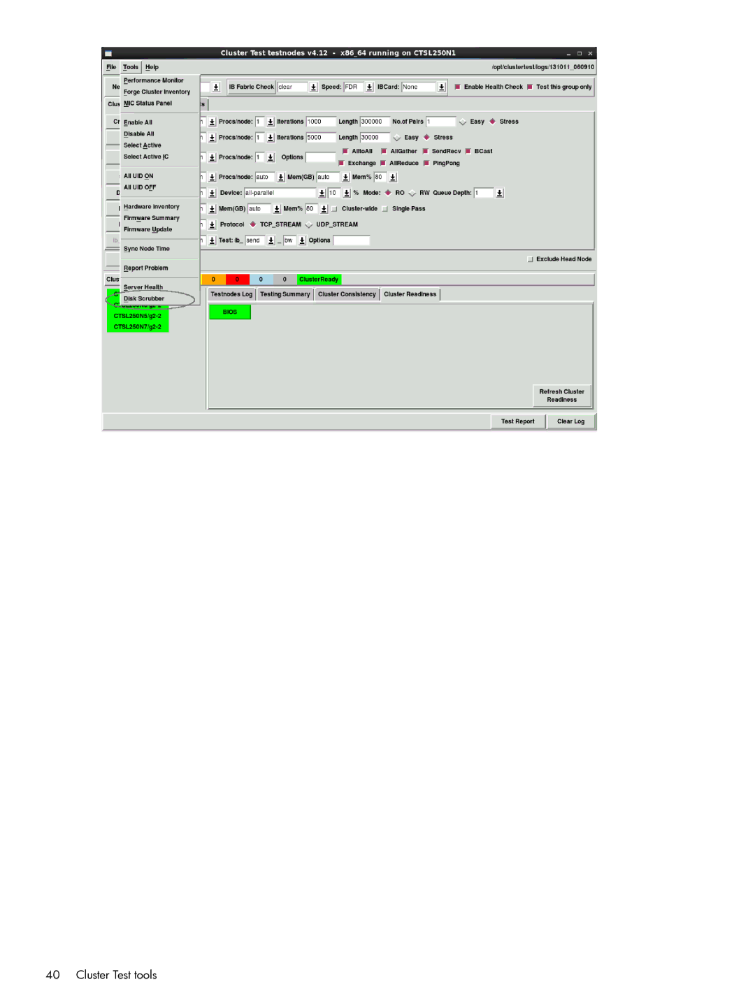 HP Cluster Test Software manual Cluster Test tools 