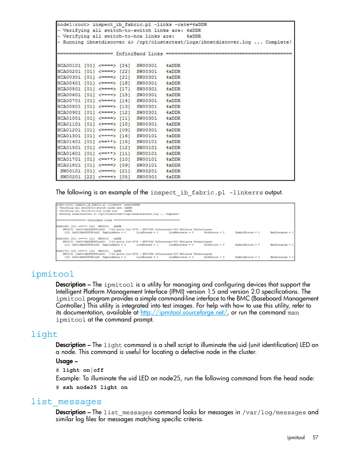 HP Cluster Test Software manual Ipmitool 