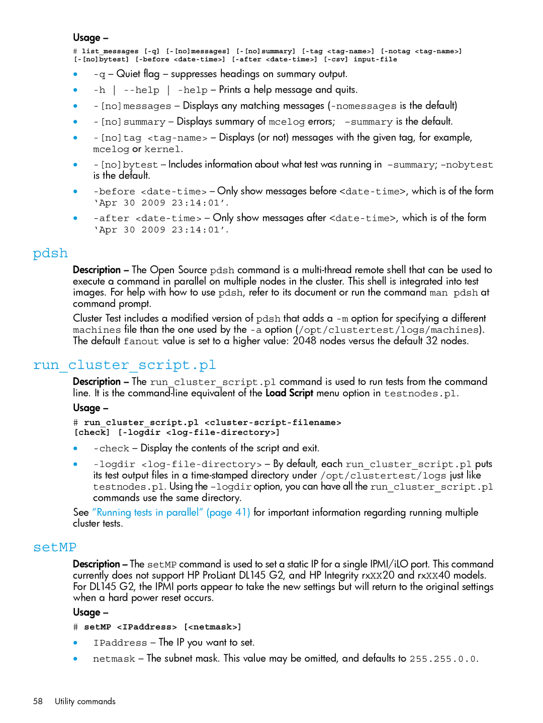 HP Cluster Test Software manual Pdsh 