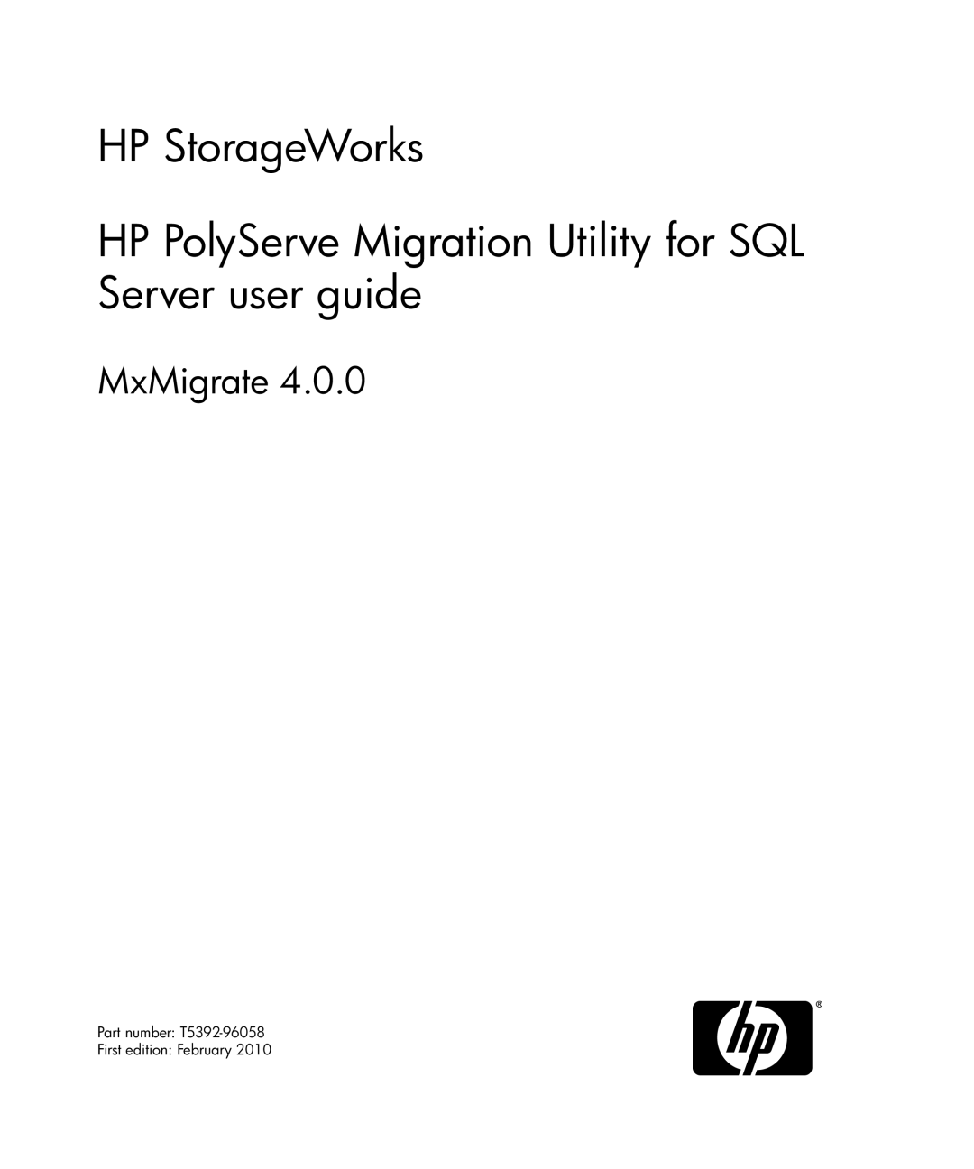 HP Clustered Gateway Device Management Software manual MxMigrate 