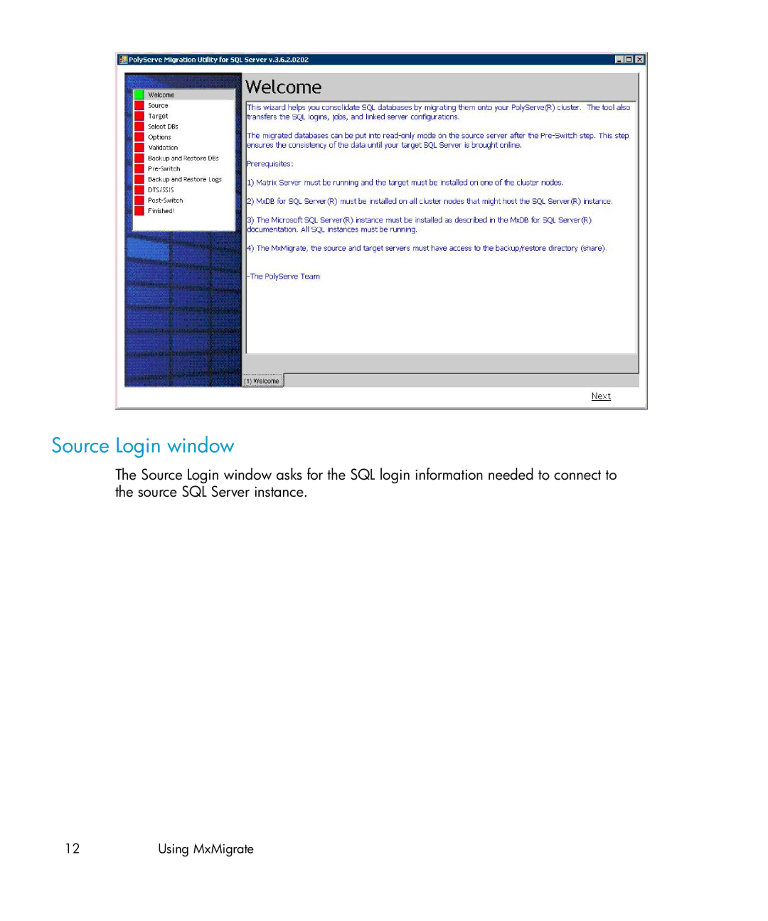 HP Clustered Gateway Device Management Software manual Source Login window 