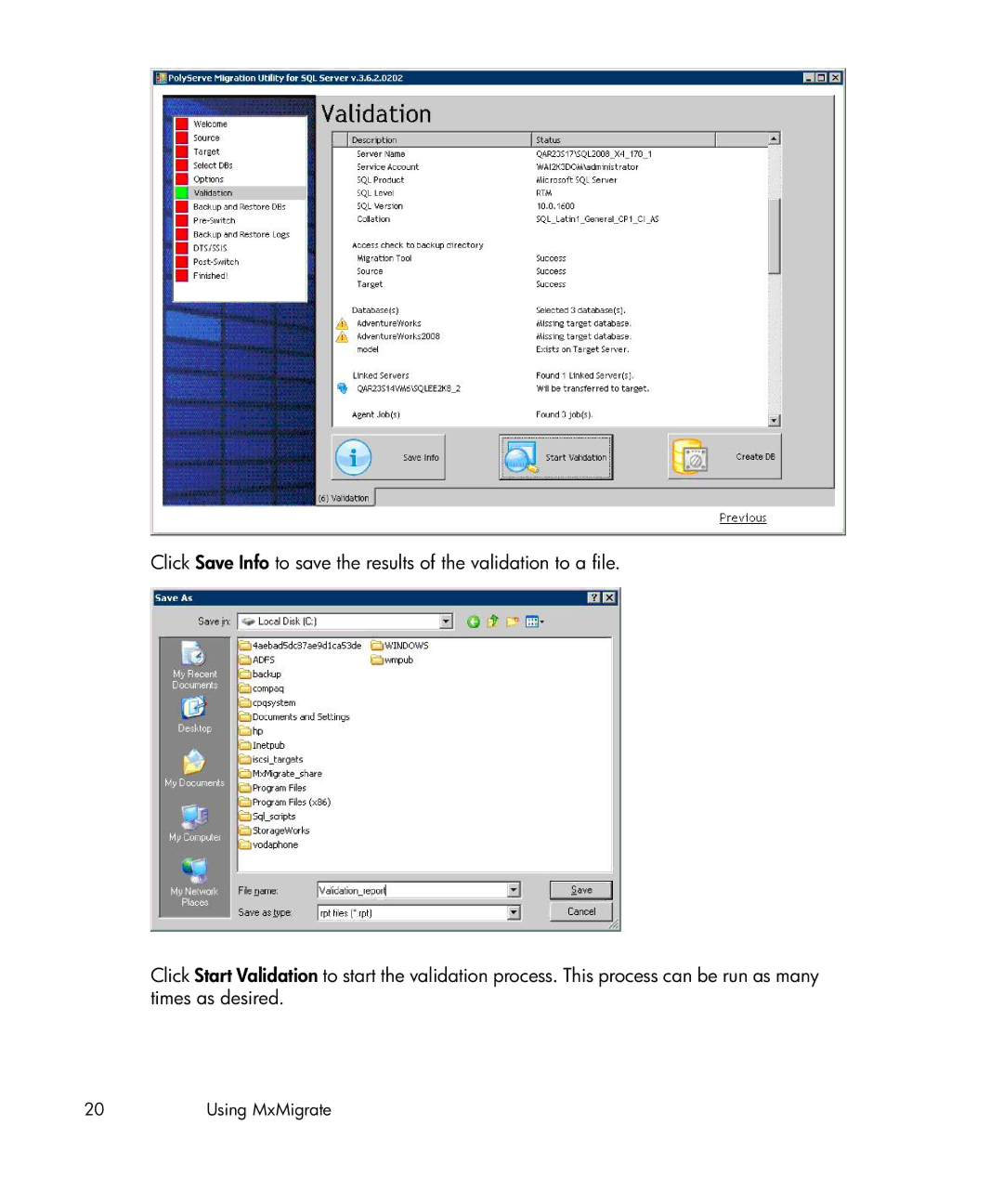 HP Clustered Gateway Device Management Software manual Using MxMigrate 