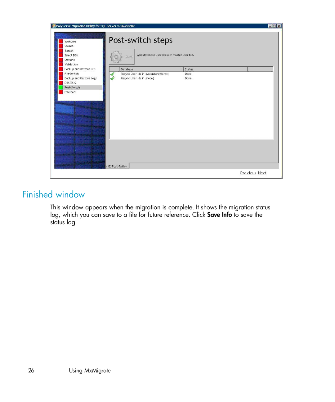 HP Clustered Gateway Device Management Software manual Finished window 