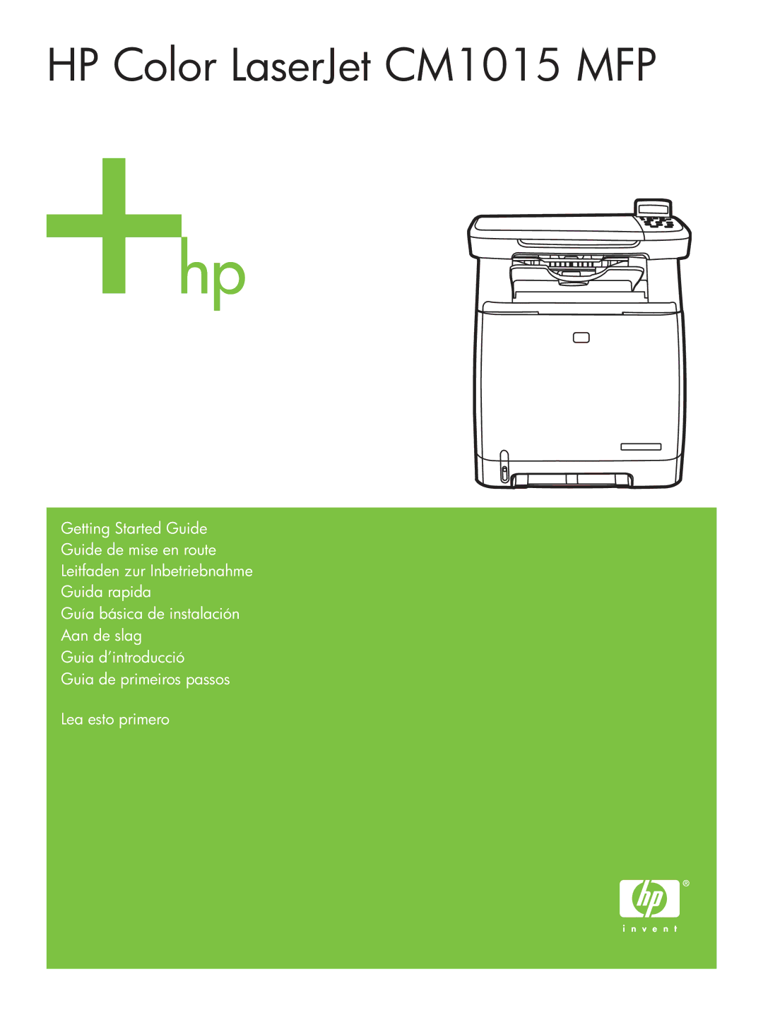 HP manual HP Color LaserJet CM1015 MFP 