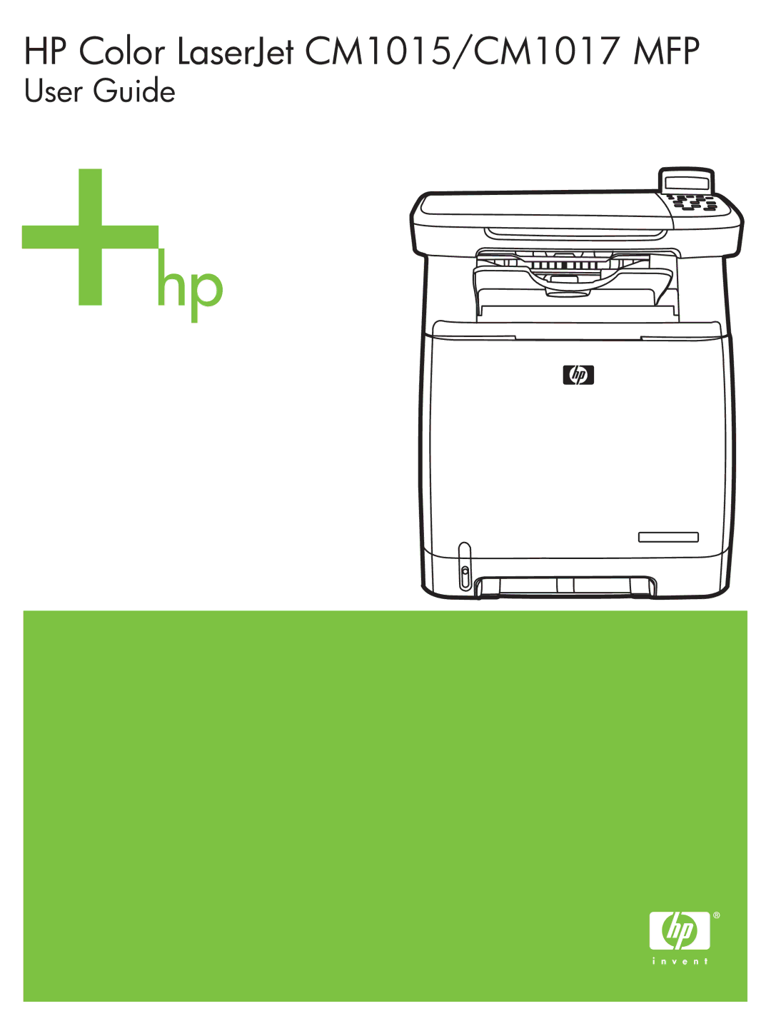 HP manual HP Color LaserJet CM1015/CM1017 MFP 