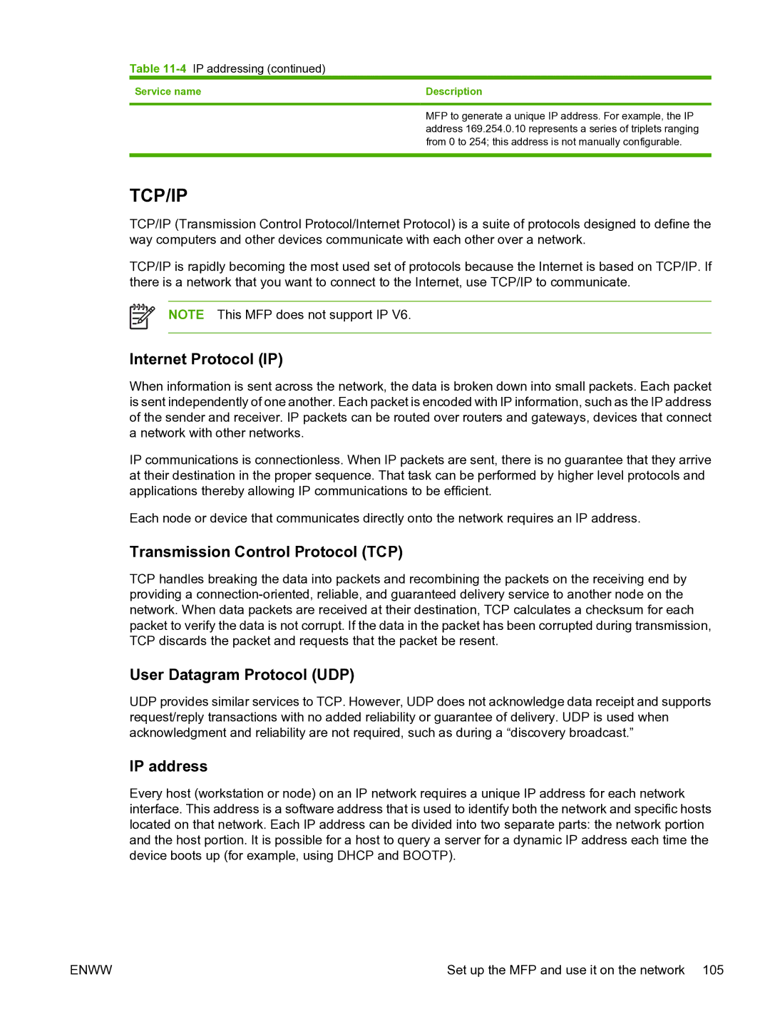 HP CM1015 manual Internet Protocol IP, Transmission Control Protocol TCP, User Datagram Protocol UDP, IP address 