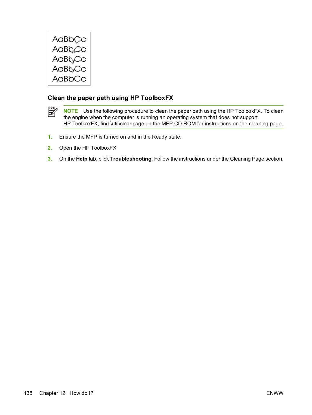 HP CM1015 manual Clean the paper path using HP ToolboxFX 