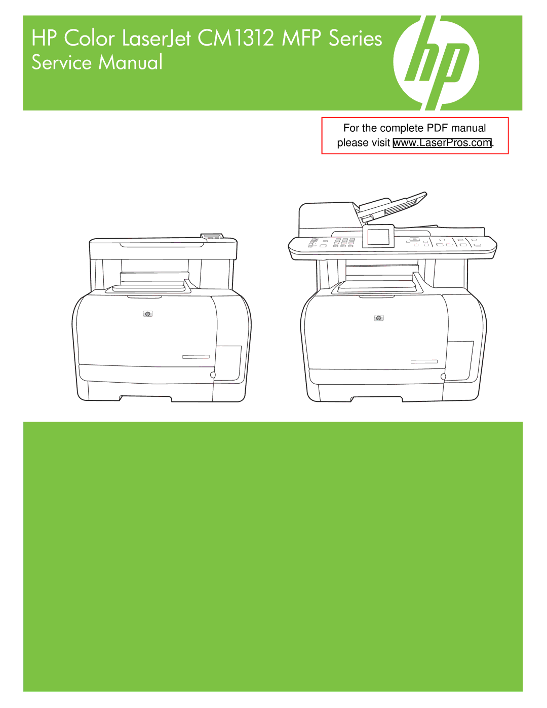 HP manual HP Color LaserJet CM1312 MFP Series 