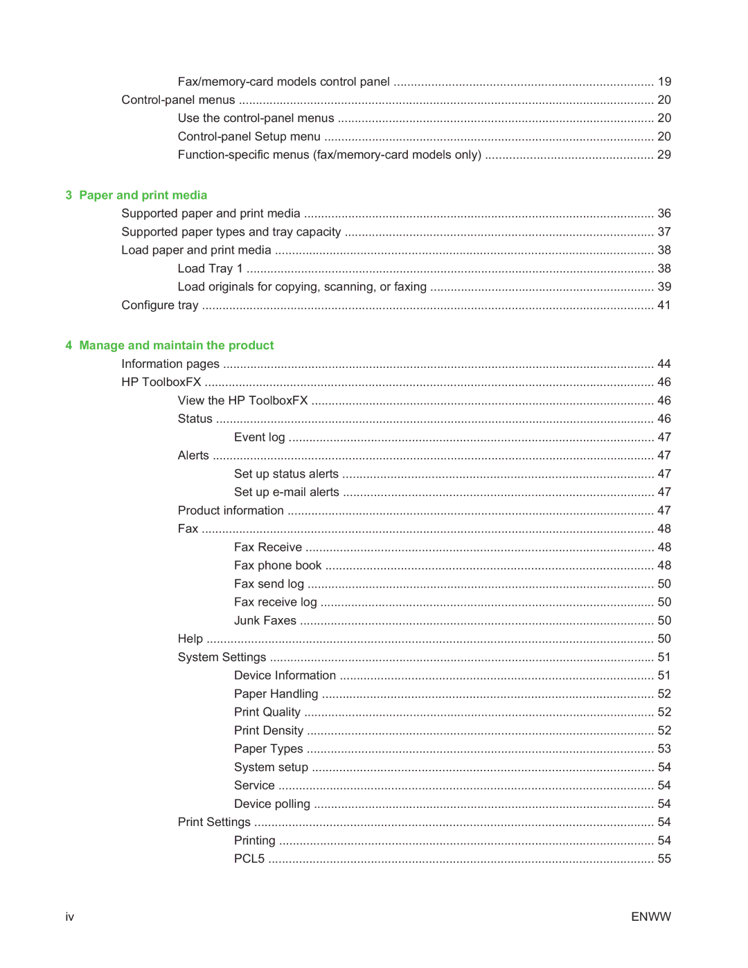 HP CM1312 MFP manual Paper and print media, Manage and maintain the product 