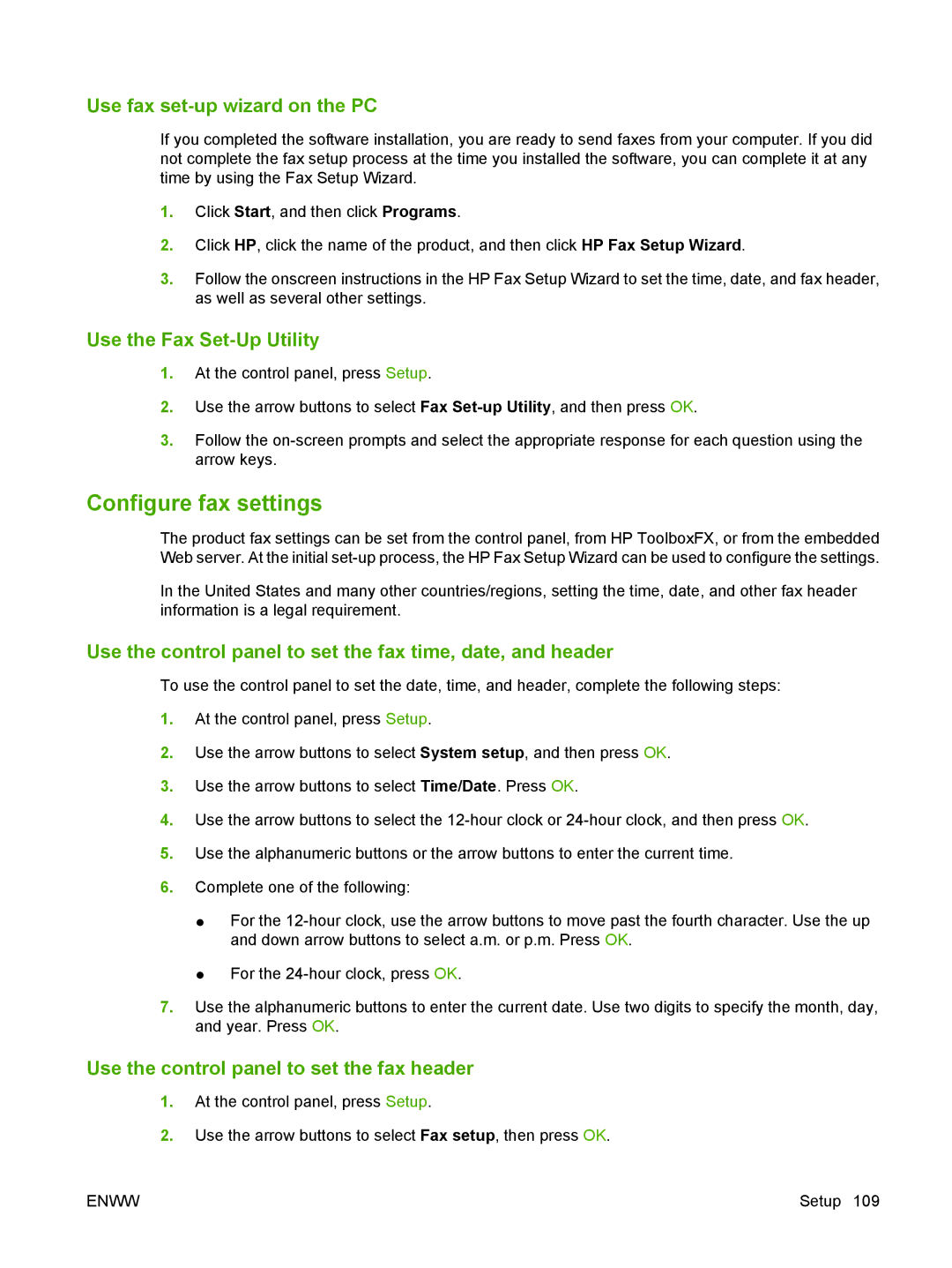 HP CM1312nfi MFP manual Configure fax settings, Use fax set-up wizard on the PC, Use the Fax Set-Up Utility 