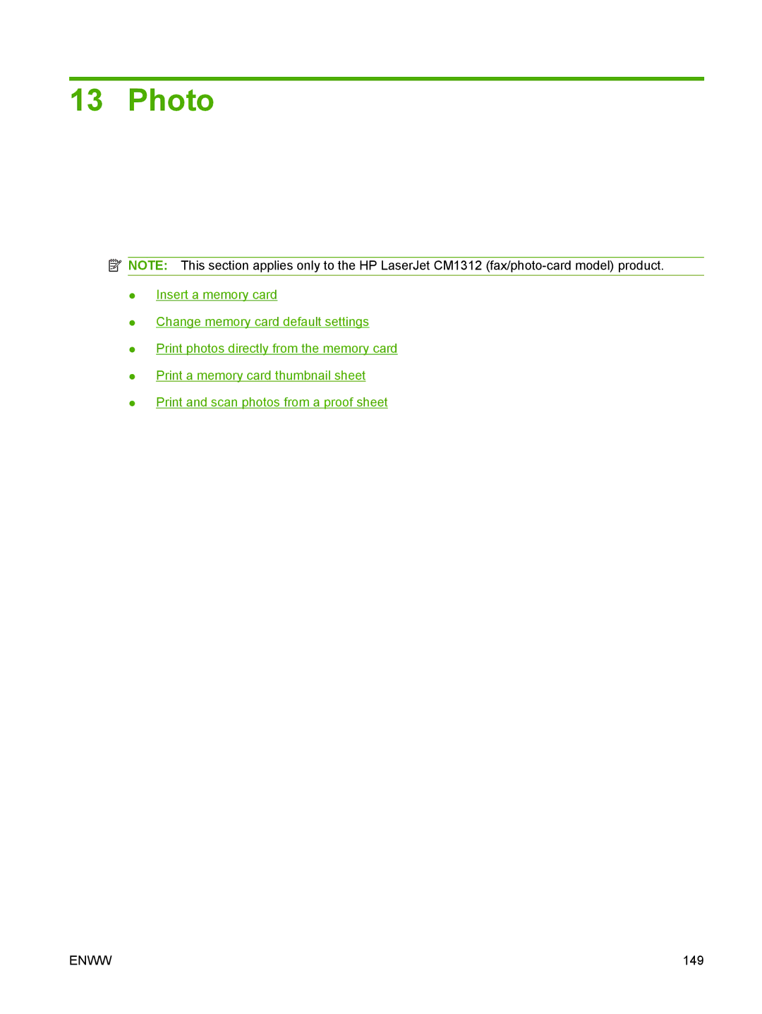 HP CM1312nfi MFP manual Photo 