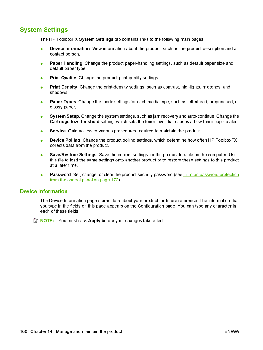 HP CM1312nfi MFP manual System Settings, Device Information 