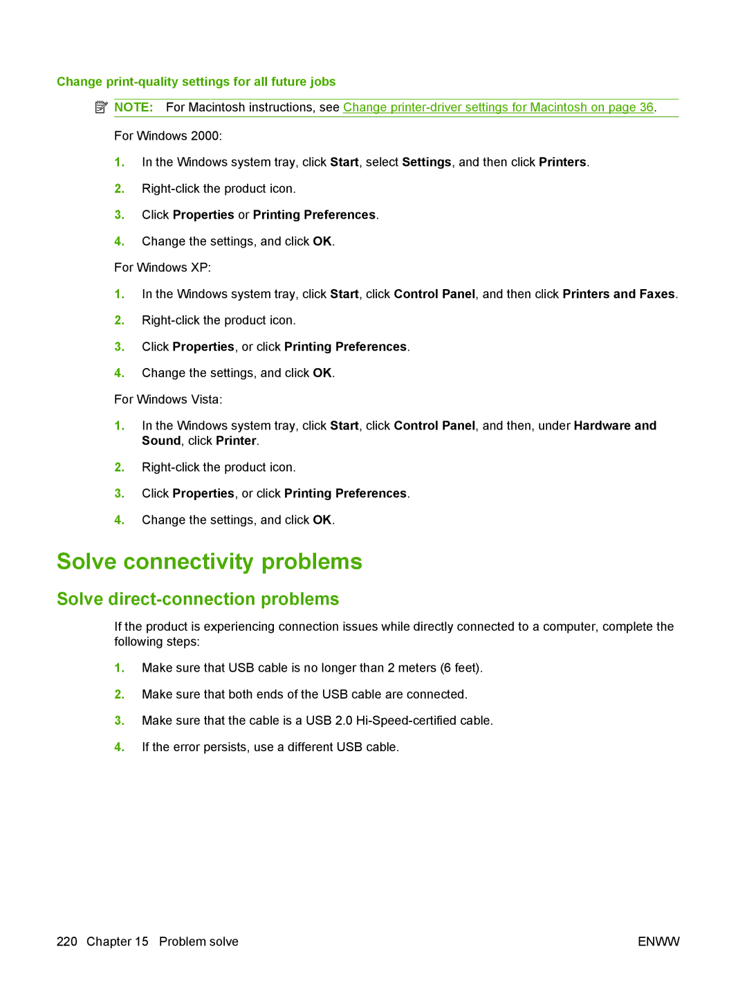 HP CM1312nfi MFP manual Solve connectivity problems, Solve direct-connection problems 