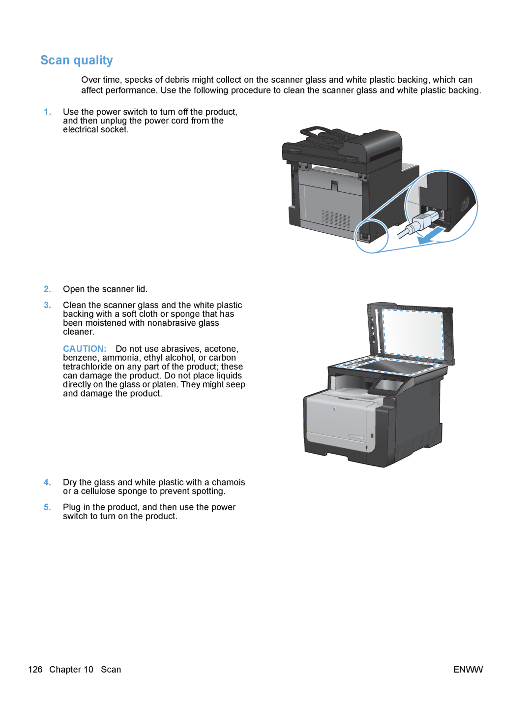 HP CM1410, CE862A manual Scan quality 