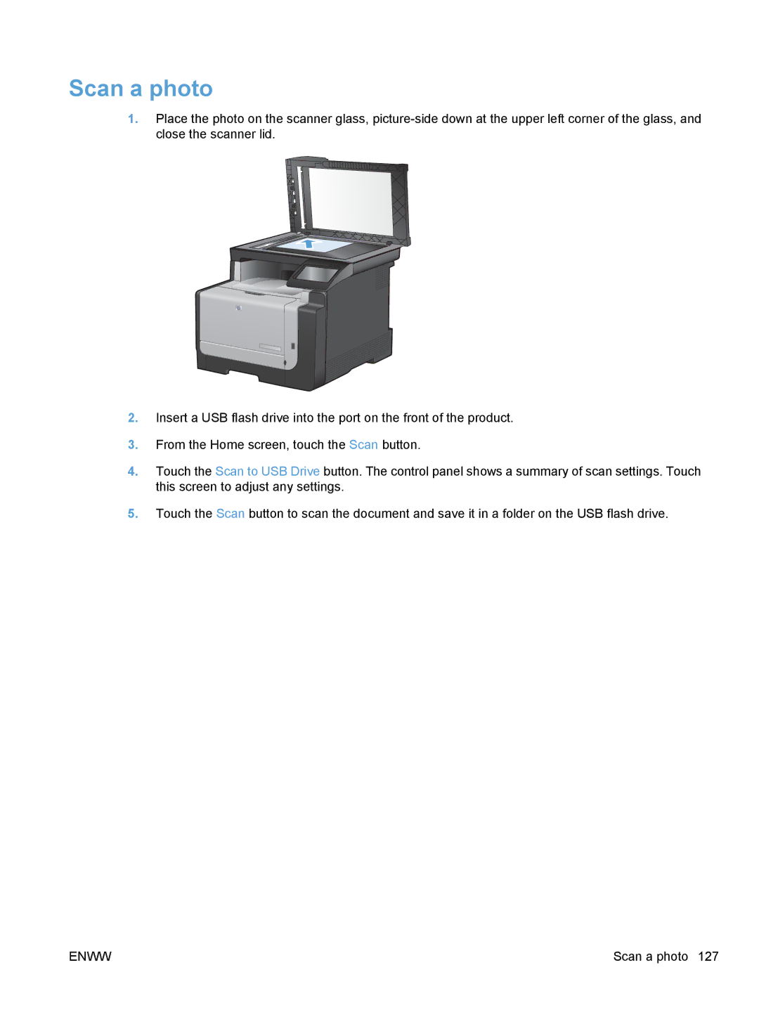 HP CE862A, CM1410 manual Scan a photo 