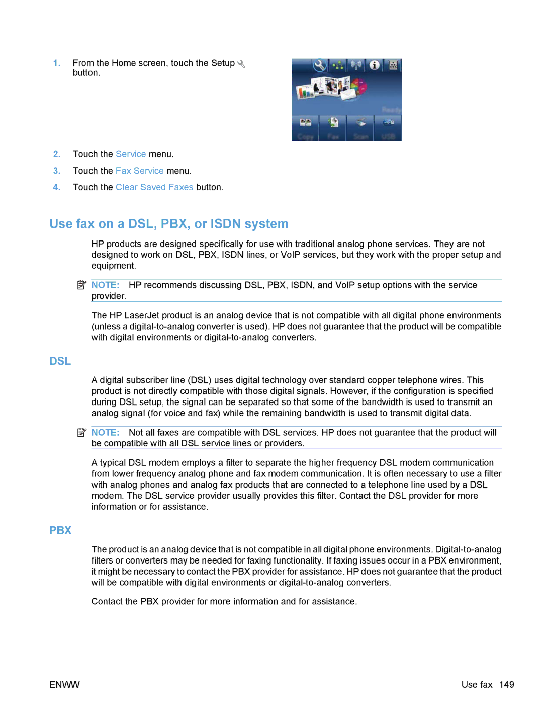 HP CE862A, CM1410 manual Use fax on a DSL, PBX, or Isdn system, Dsl 