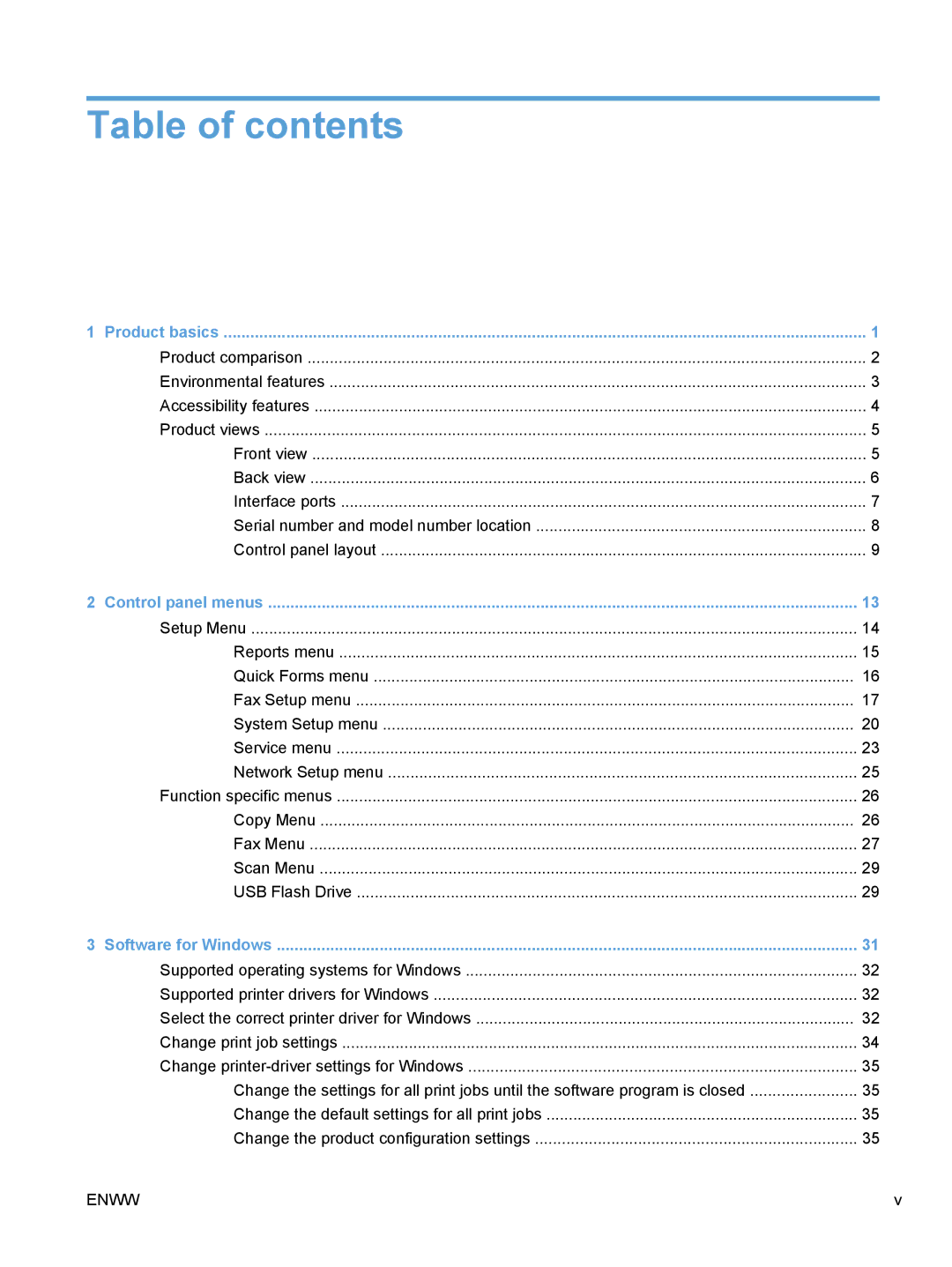 HP CE862A, CM1410 manual Table of contents 