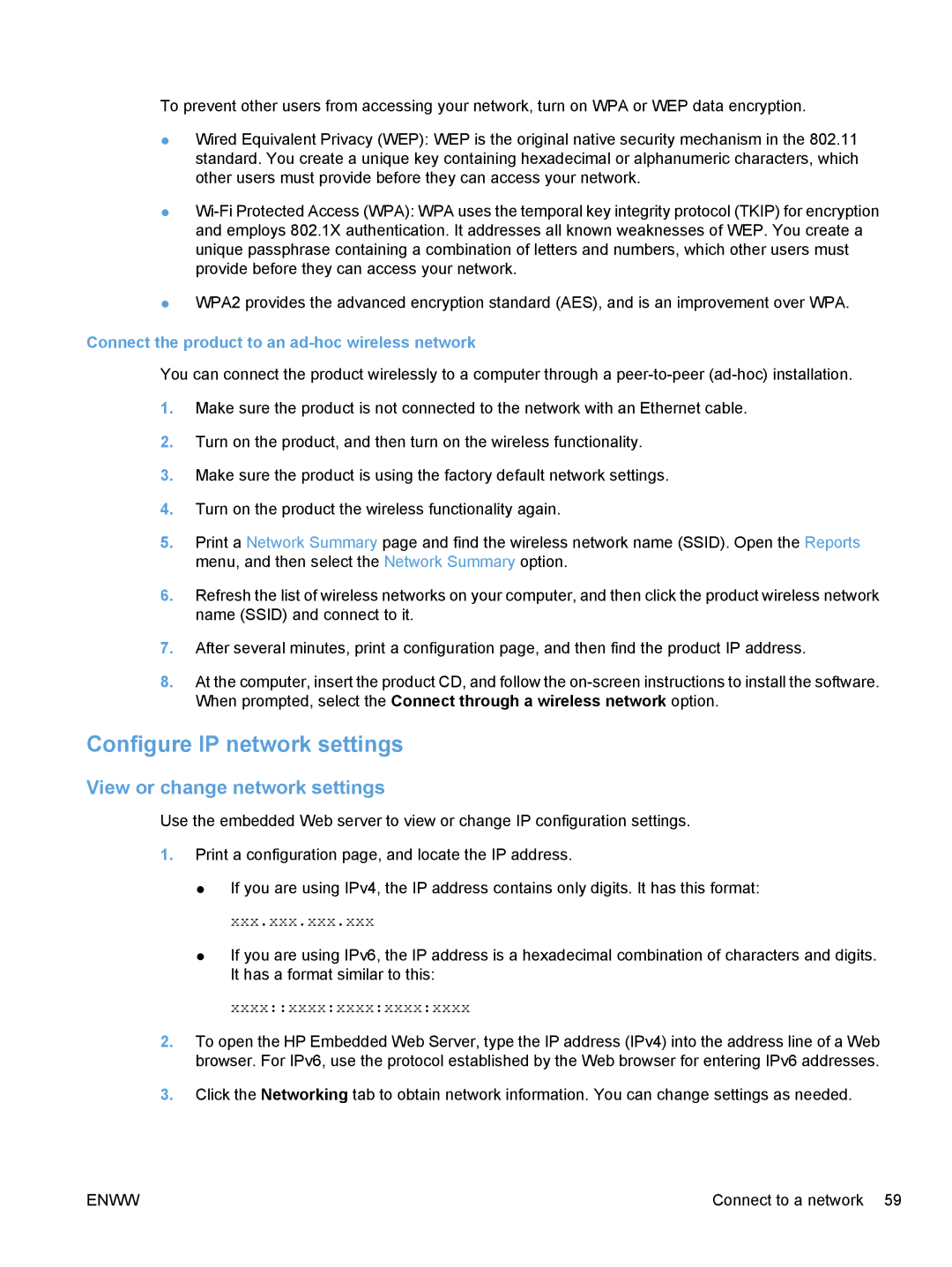 HP CE862A, CM1410 manual Configure IP network settings, View or change network settings 