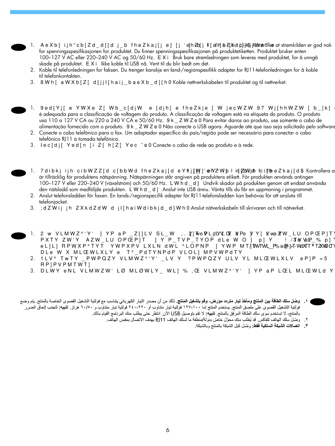 HP CM1415fnw Color manual Til telefonkontakten, Telefônico RJ11 à tomada telefônica, Telefonjacket, Gerekebilir 