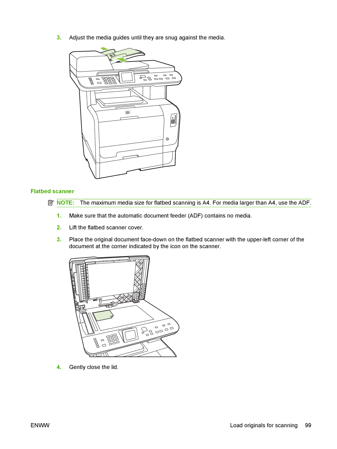 HP CM2320 manual Flatbed scanner 