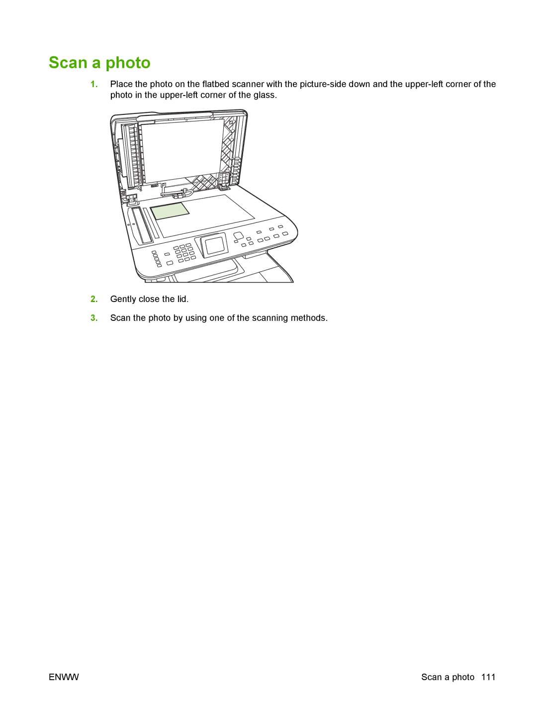 HP CM2320 manual Scan a photo 