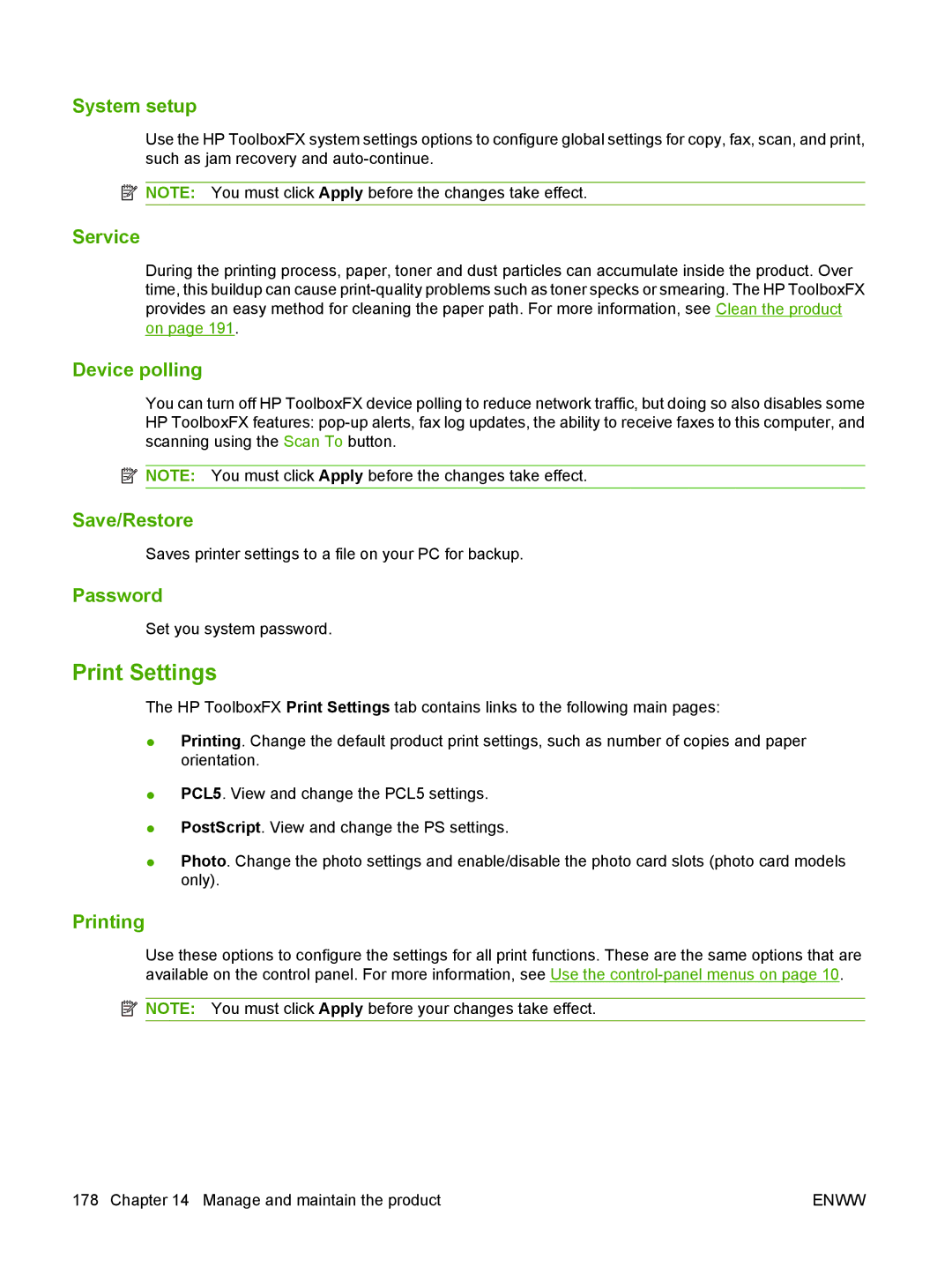 HP CM2320 manual Print Settings 