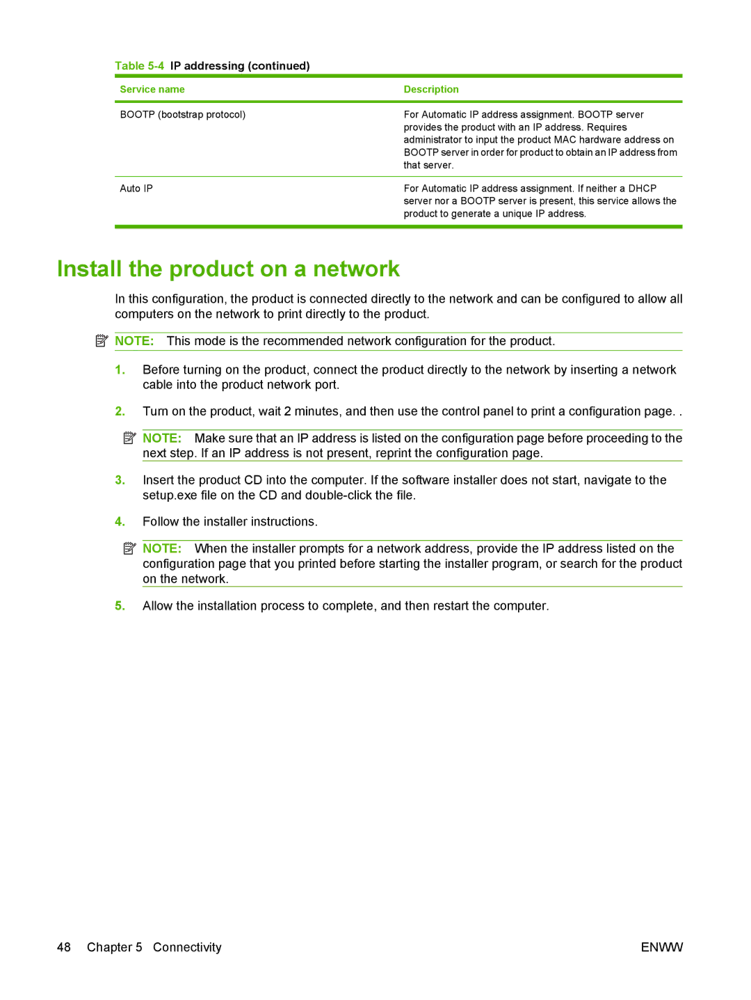 HP CM2320 manual Install the product on a network 
