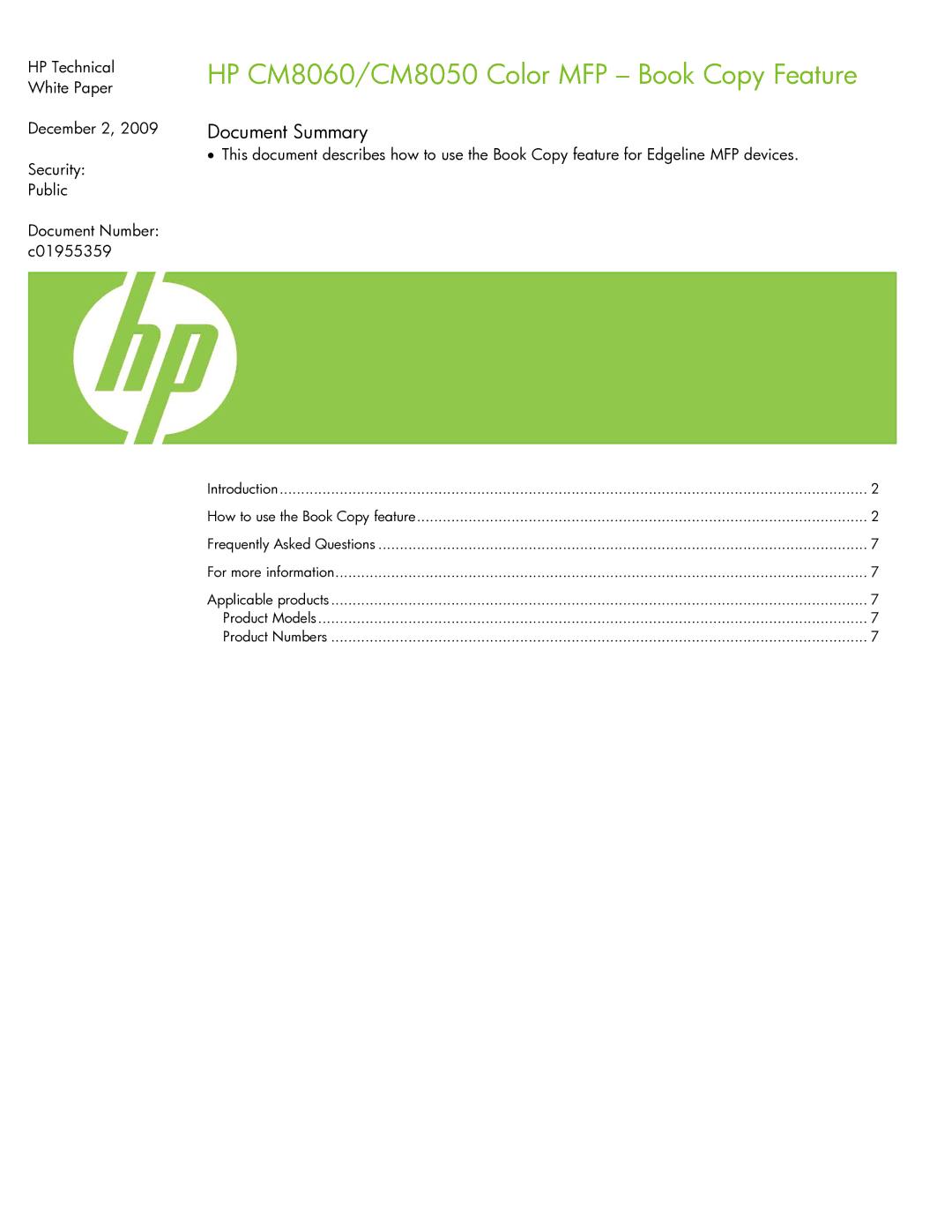 HP manual HP CM8060/CM8050 Color MFP Book Copy Feature 