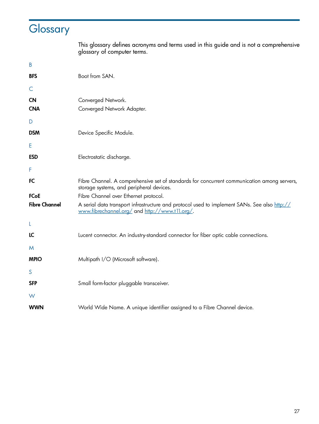 HP CN1000E, CN1100E manual Glossary of computer terms 